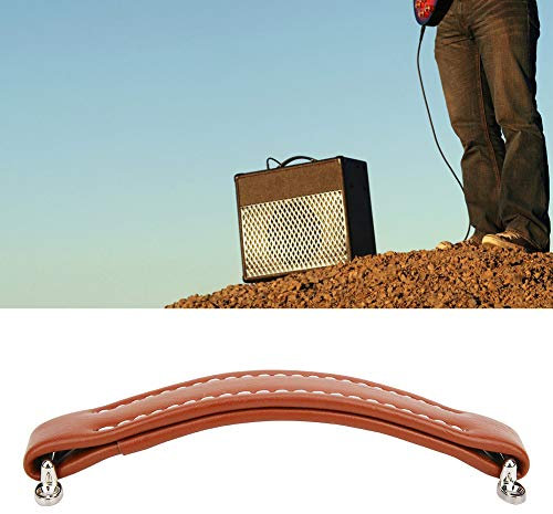 Ledergriff, Griff für Gitarrenkoffer, Ersatz für Vintage-Verstärker, Griff für Gitarrenverstärker, Raue Struktur, Geprägter Griff für Gitarrenlautsprecher, Audio-Zubehör, Orange