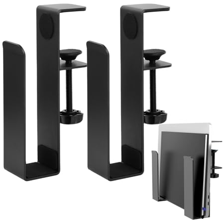 Dokeno Support De Fixation Latéral Réglable pour Ordinateur Portable, Rangement côté Bureau Support pour Ordinateur Portable côté Bureau, Pince sans Perçage pour Ordinateur, Documents