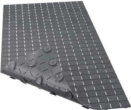 Hargiis Non-Slip Bathtub Mat, Anti Slip Shower Mat, Fast Drying Bathtub Mats, Foot Scrubber Mat, Anti Slip Mat for Tub, Floor, Bathroom, Kitchen, Home, Hotel (Gray 32×15)