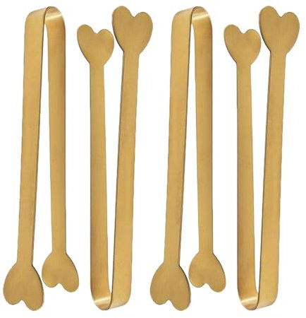 Pinze per il ghiaccio, che servono acciaio inossidabile - Pinze di cottura in acciaio inossidabile | Design creativo a di cuore, cucina a bloccaggio liscio Forniture per cibo per feste di caramelle, c