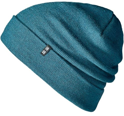 Enter the Complex® Merino Mütze Herren, Beanie Damen, 100% Merino Wolle, Warm und Dünn, Zweilagige Strickmütze, Petrol