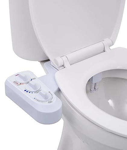vidaXL Accesorio de Bidé para Inodoro 2 Boquillas Agua Caliente y Fría Recambios Rociador de Váteres Suspendidos Cuarto de Baño Ducha Asiento