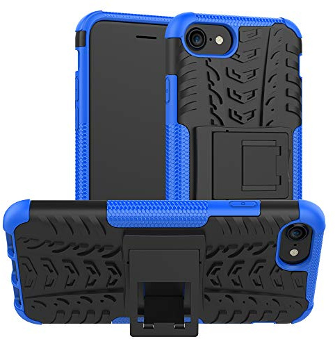 iCatchy For iPhone SE 2020 Case,iPhone 8 Case,iPhone 7 Case Heavy Duty Hard Tough Dual Layer Hybrid Shockproof Cover compatible For iPhone SE 2020 Phone Case (Blue)