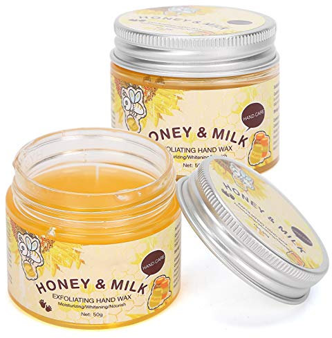 Mascarilla de cera para manos peel off hidratante con leche de miel, 2 uds.