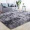 GJWLaie Rugs Living Room Grey Area Rugs for Bedroom Anti Silp Soft Shaggy Tie-Dye Plush Fluffy Living Room Rug Indoor Home Kidsroom Decor Carpet(Dark Grey 120 * 160cm)
