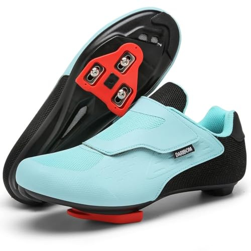 Unisex Cycling Shoes Compatible with Peloton Indoor Road Bike Riding Shoes for Men and Women Pre-Installed with Delta Cleats Clip Outdoor Pedal