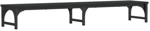 vidaXL Skärmställ svart 105x23x15,5 cm konstruerat trä, datorställ, bildskärmsställ för stationär dator, skrivbordshöjare, tangentbordsställ