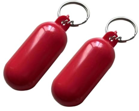 Avejjbaey Lot de 2 porte-clés flottants colorés pour amateurs de sports nautiques pour bateau et kayak Accessoire élégant, Rouge, taille unique