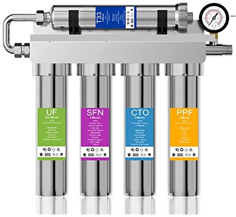 Vattenfiltersystem, Deluxe High Capacity 5-stegs Sink Ultrafiltration Ultimate Purifier Dricksvattenfiltersystem(749)