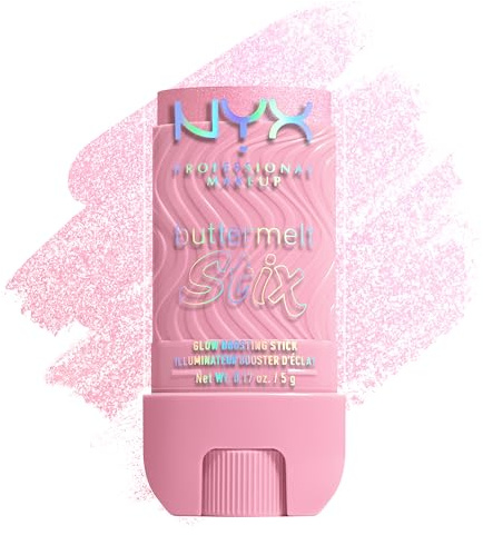 NYX Professional Makeup Buttermelt Glaze Stix, Illuminante in Stick, Fino a 8 ore di tenuta, Per Viso e Corpo, Punta di Precisione, Con Burro di Cocco e Capuaçu, Shade: My Melt Era, 5 g