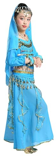 Conjunto genérico Danza India Chicas 2026 Danza del Vientre Vestido Étnico Niño Espectáculo