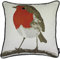 McAlister Textiles Tapestry | Bestickter Kissenbezug Rotkehlchen | 40 x 40cm | gewobenes Vogel-Motiv | Deko Kissenhülle für Sofa, Couch, Garten