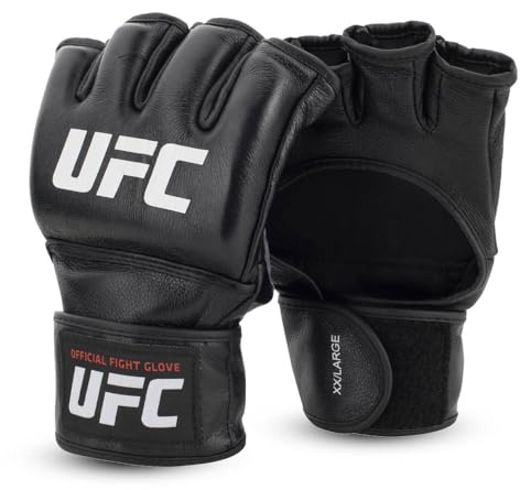 UFC Herren Official Pro Fight Glove MMA-Handschuhe, Black/White, L