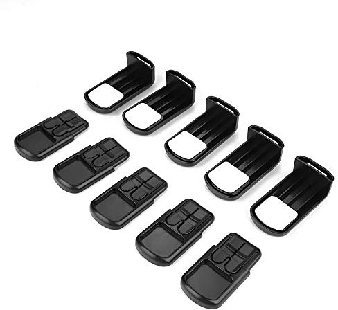 Zerodis Cerraduras de Seguridad para Niños, Seguros para Cajones y Armarios, Protección Infantil, Fácil de Instalar para Gabinetes y Puertas (Negro)