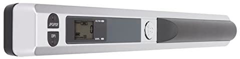 Yunseity Tragbarer Handscanner, 300/600/900 DPI A4 Stab-Dokumentenscanner, Unterstützt TF-Karte, JPG/PDF-Formatauswahl, für Quittungen, Bücher, Fotos, Dokumente(Silber schwarz)