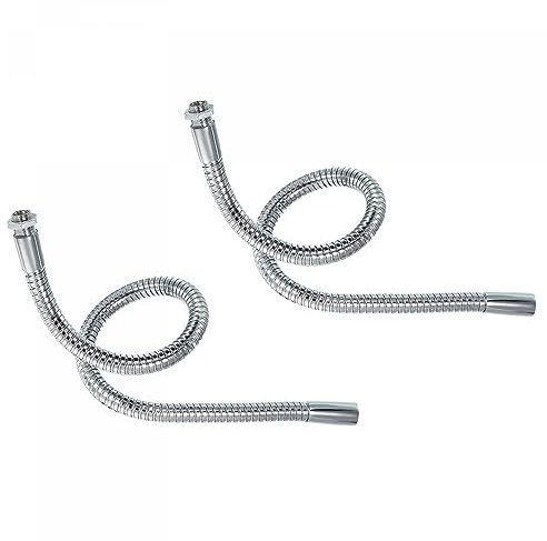PATIKIL 15.7 Microfono Collo Cigno, 2 pezzi M10 Filetto Metallo Universale Tubo Flessibile Flessibile Braccio Collo Cigno Tubo Estensione per Multifunzione Fai da Te, Argento Tono