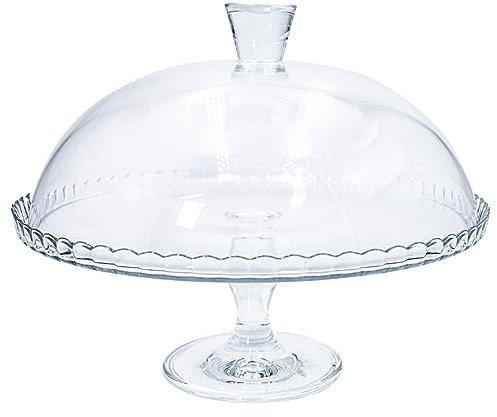 TABLE PASSION Table Et Passion - Présentoir à gâteau sur Pied 32 cm et sa Cloche en Verre - Table ET Passion