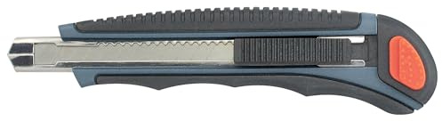 Clauss Cuttermesser in Profiqualität | Teppichmesser mit 8mm Abbrechklinge | Ergonomischer Anti-Rutsch Griff | Feste Klingen-Arretierung für sicheres Arbeiten | 18029