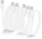 Lot de 3 Câble USB-C vers USB-C 60W Blanc 1M/2M/3M Câble Chargeur de charge rapide pour Apple MacBook Pro, iPad Pro, iPhone 15/15 pro, Samsung, Google Pixel, Fire Tablets, Kindle Paperwhite