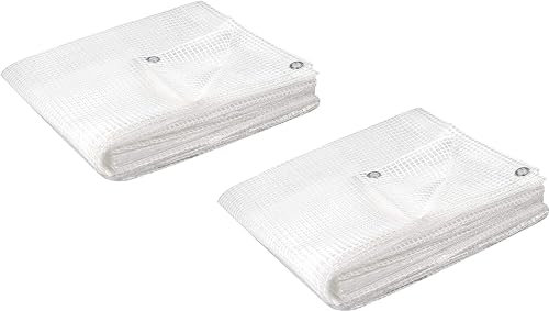 Kippen 6083H Lot de 2 bâche rétinée Transparente. Dimensions : 1,5 x 2 m. Grammage 130 g/m²