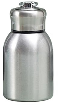 Dvagoent Borraccia Piccola da Borsetta Doppio Strato Thermos Piccolo per Caffè Vuoto Mini Borraccia, con Passante per Il Trasporto, Dimensioni Compatte, 220g, 300ml, Acciaio Inox (Argento)