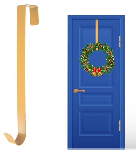 SHATCHI 1 porte-couronne de Noël en métal de 38 cm, crochet de porte d'entrée pour Noël, maison, bureau, mur, mariage, décorations à suspendre