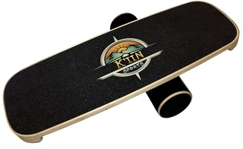 Kiin Balance Board Trainer, adjustable stoppers – Indo Board, Balancing Board for Surfing, Core Training, Wobble Board for Skateboarding, Surfing, Skating, Yoga and Fitness.
