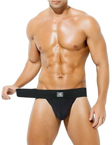 Arjen Kroos string tanga män utan tråd jockstrap herr kalsonger modal roliga underkläder stringtrosa för män, A1-svart, M