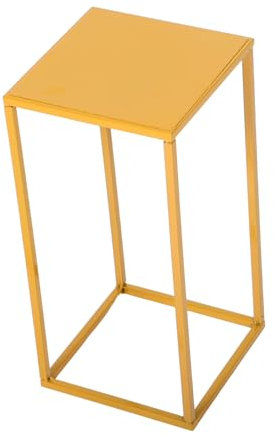 SHINEOFI decoración de Boda columnas para Decorar Puestos de Flores de Pilar Cuadrado de Metal Soporte de Pedestal Soporte de de Flores de Metal Planchar Golden