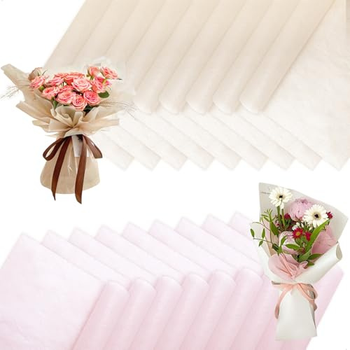 Fogli di Carta da Regalo, Carta per Fiori 80 Fogli, Cartas da Regalo Decorazioni Morbido e Impermeabile, Adatto ai Fioristi e agli Amanti Dell'artigianato, 30x30 cm