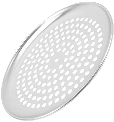 Didiseaon Stainless Steel Pizza Pan with Holes Durable Perforated Baking Tray for Oven Crisper for Homemade Pizza Easy to Clean and Use