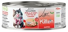 Il mio naturale, vellutata di pollo con latte di capra per gattini, cibo umido per gattini Kitten, 24 lattine da 85gr