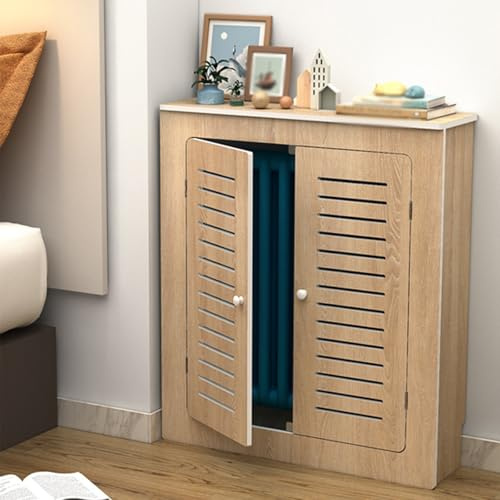 WTJDCCY Cache Radiateur, Petite Etagere de Rangement, Etanche, Dissimule Les Tuyaux, Montage Facile, Couvre Radiateur pour La Maison ou Le Bureau(80x70x25cm/31x28x10in)
