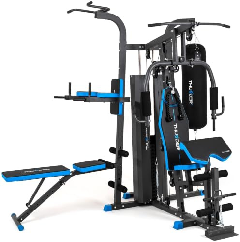 THUNDER Stazione di Forza Multifunzionale per Home Gym – Fitness Station con Sistema a Cavo e Allenamento per il Muscolo (HEAVY)