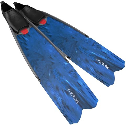 SEAC Motus, Pinne Lunghe per Immersioni, apnea e Pesca Subacquea ricreativa e da Gara, Blu, 43/44