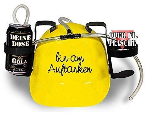 Trinkhelm Spaßhelm mit Print - bin am auftanken - 51622 Farbe gelb