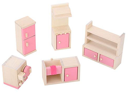 1:12 Mini Puppenhaus Möbel Sets Holz Miniatur Möbel Pretend Play Spielzeug Simulation Schlafzimmer Spielzeug Set für Kinder (Küche)