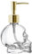 123Arts Seifenspender aus Glas mit Totenkopf-Motiv, Lotionflasche, Seifenflasche mit Pumpe