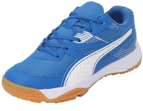 PUMA Jungen Unisex Kinder Solarflash Jr Ii Indoor Court Shoe, Royal White Gum, 28 EU