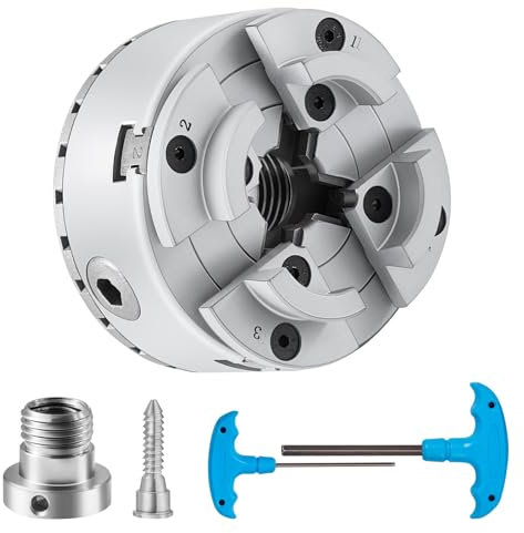 VEVOR KP2-3/4 Lathe Chuck, 4-Jaw 2.75 Diameter, Metal Lathe Chuck Turning Machine Accessories, Self-Centering Tool, for Lathe, Precision Machining, Grinding Machines, Milling Machines