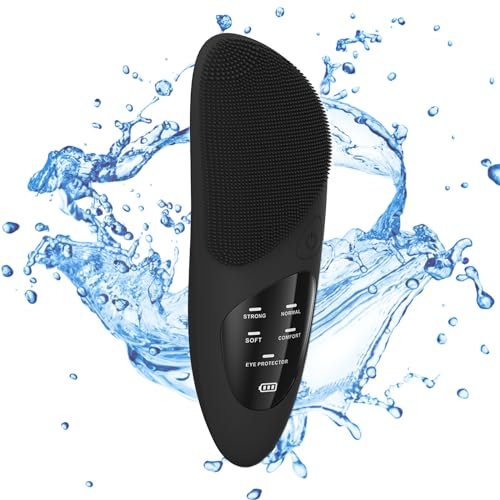 RoseFlower Facial Cleansing Brush, Face Scrubber Exfoliator for Men Women - IPX7 Waterproof - Face Washer for Deep Cleaning, Removing Blackhead, Face Massage - Xmas Gift for Teens/Girls/Men