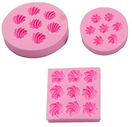 3 stampi da forno in silicone per crema al burro, caramelle, torte, mousse, cioccolato, fondente, zucchero, crema, stampo in silicone per resina epossidica