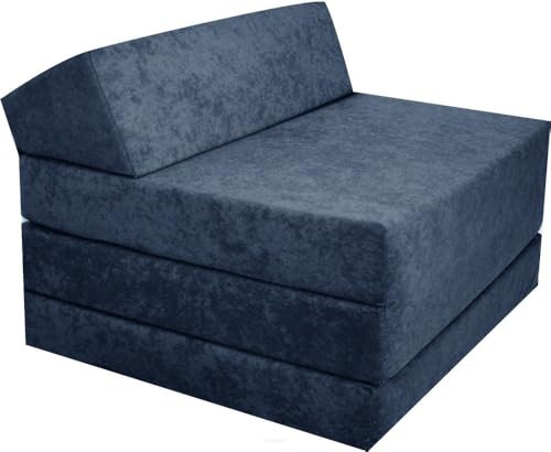 Klappmatratze Gästematratze Faltmatratze Gästebett Schlafsessel Blau - @bobimarket24