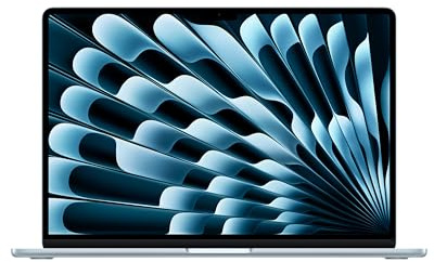 Apple 2025 MacBook Air 15-inch Laptop with M4 chip: Built for Apple Intelligence, 15.3-inch Liquid Retina Display, 16GB Unified Memory, 256GB SSD Storage, 12MP Center Stage Camera, Touch ID; Sky Blue