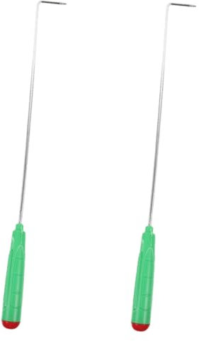 ETHZZLE 2pièces Outils De Tisonnier Résistants Pour Cheminée Et Barbecue Tisonnier Portable Pour Camping Et Feu De Camp