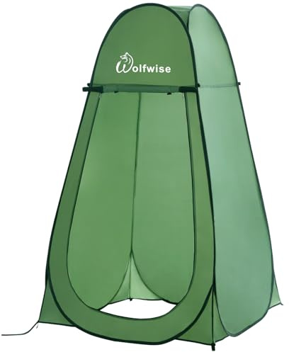 WolfWise Tente de Douche Pop Up Toilette Cabinet de Changement Camping Abri de Plein Air Vestiaire Extérieure Intérieure Portable