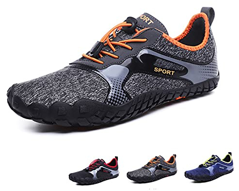 Scarpe a Piedi Nudi Scarpe da Acqua da Donna da Uomo Scarpe da Spiaggia Scarpe da Nuoto Scarpe da Muta Scarpe da Acqua ad Asciugatura Rapida per Piscina Nuoto Fitness Surf,Grigio,41