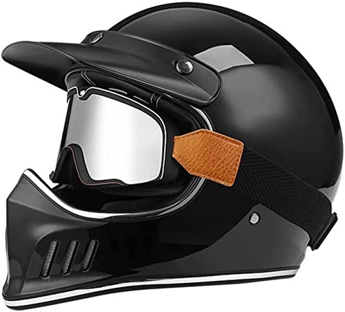 Casco Motocross Casco De Moto con Gafas,Casco De Motocross Downhill para Hombre Mujer Full Face MTB Casco,para Ciclomotor ATV Mountain Bike,Certificación ECE