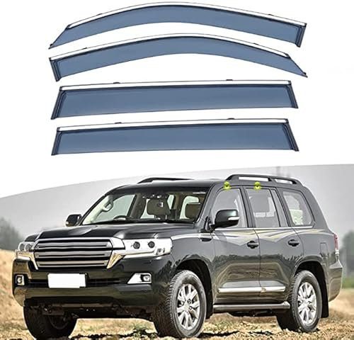 Juego de 4 Deflectores de Viento, Protector de Nieve para Lluvia Y Sol de Baja Acumulación de Calor para Reemplazo de Automóviles para Toyota LAND CRUISER LC200/J200 2008