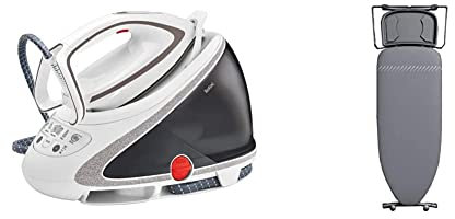 Tefal Dampfbügelstation Pro Express Ultimate GV9567 | 7,7 Bar | 155 g/Min. Kontinuierlicher Dampf & Laurastar Bügelbrett Plusboard, 42cm x 125cm, 100% Baumwolle, 9Kg, Bequeme Lagerung, Gris